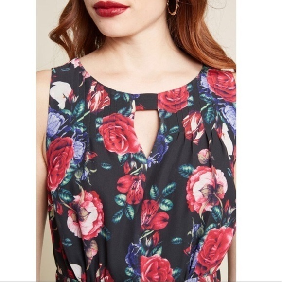 NWOT ModCloth Flaunts Needs Floral Midi Dress New - Picture 4 of 5
